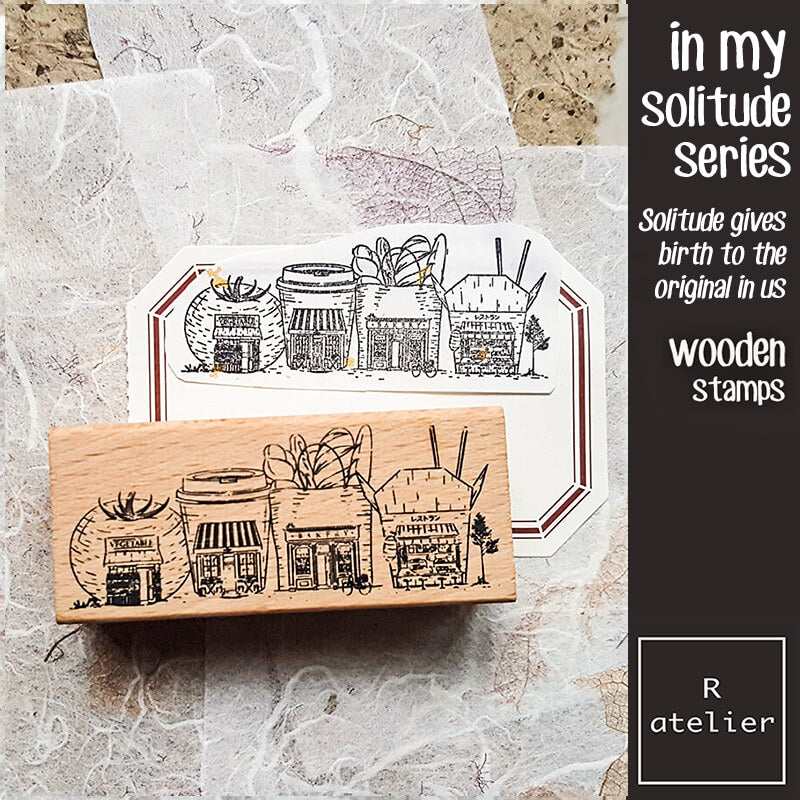 In My Solitude Series Junk Journal Scrapbooking Wooden Stamps