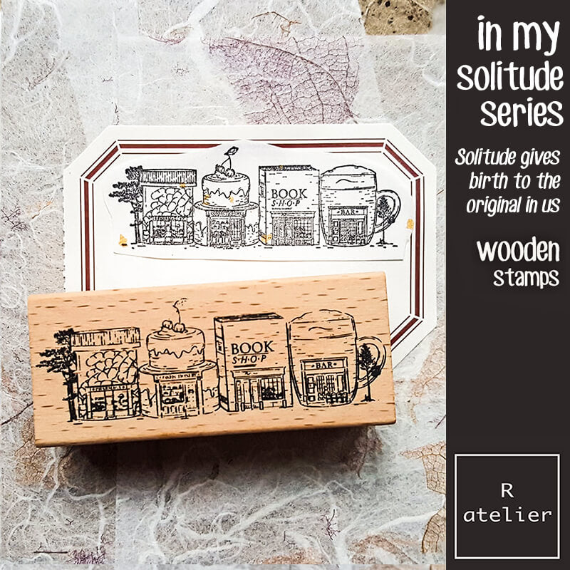 In My Solitude Series Junk Journal Scrapbooking Wooden Stamps