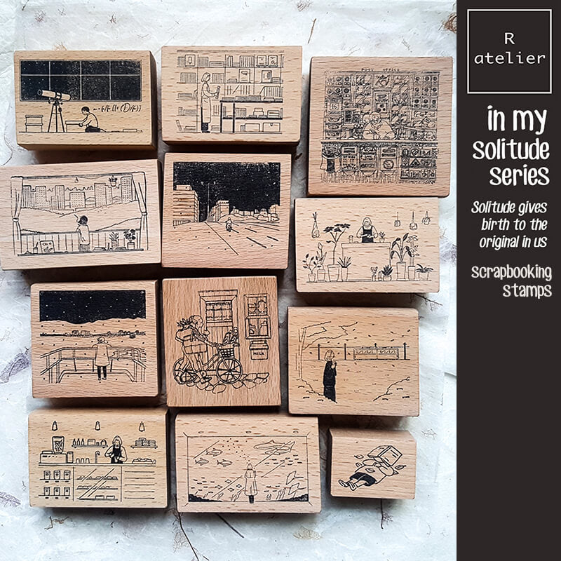 in my solitude daily life Scrapbooking Wooden Stamps