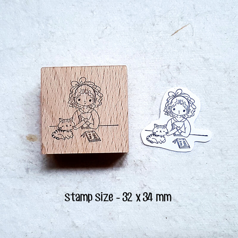 Isabelle Kawaii Daily Life Scrapbooking Wooden Stamps