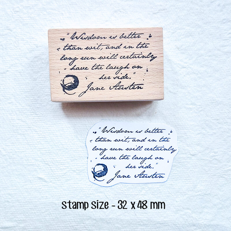 Jane Austen Letters Quotes Scrapbooking Wooden Stamp