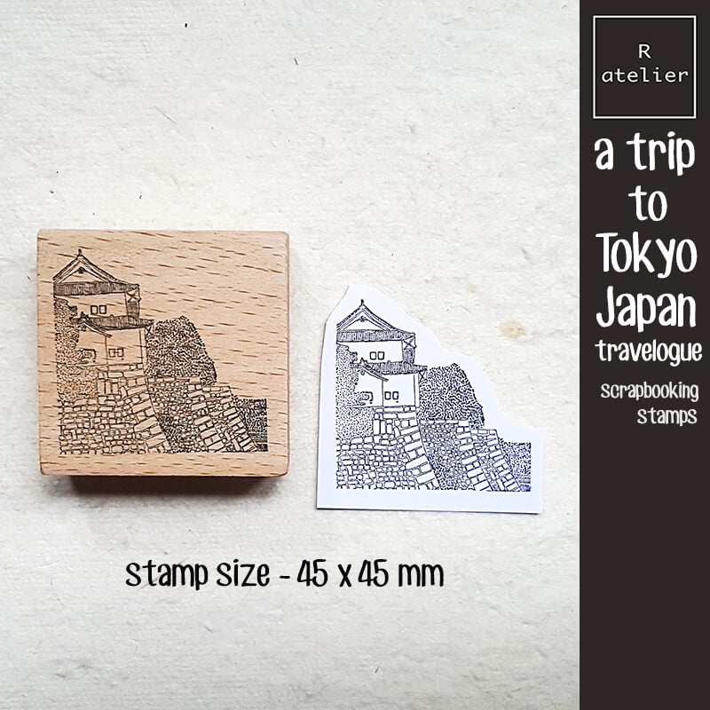 Trip to Tokyo Japan Travelogue Scrapbooking Wooden Stamp