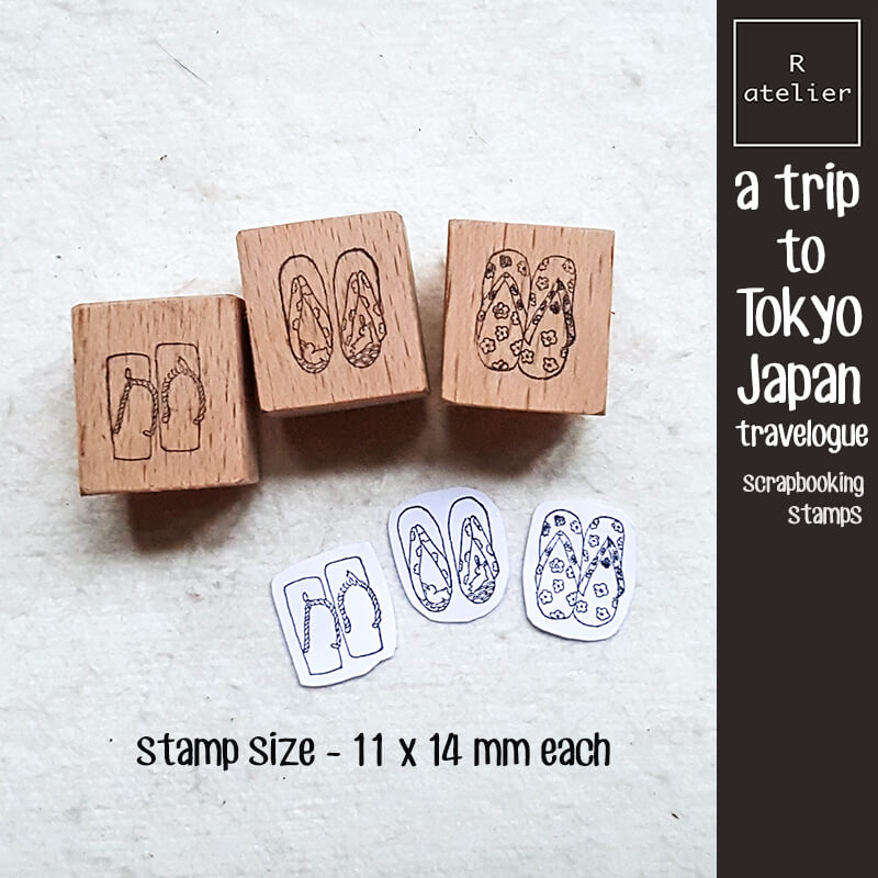 Trip to Tokyo Japan Travelogue Scrapbooking Wooden Stamp