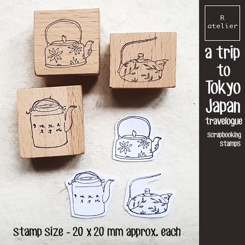 Trip to Tokyo Japan Travelogue Scrapbooking Wooden Stamp