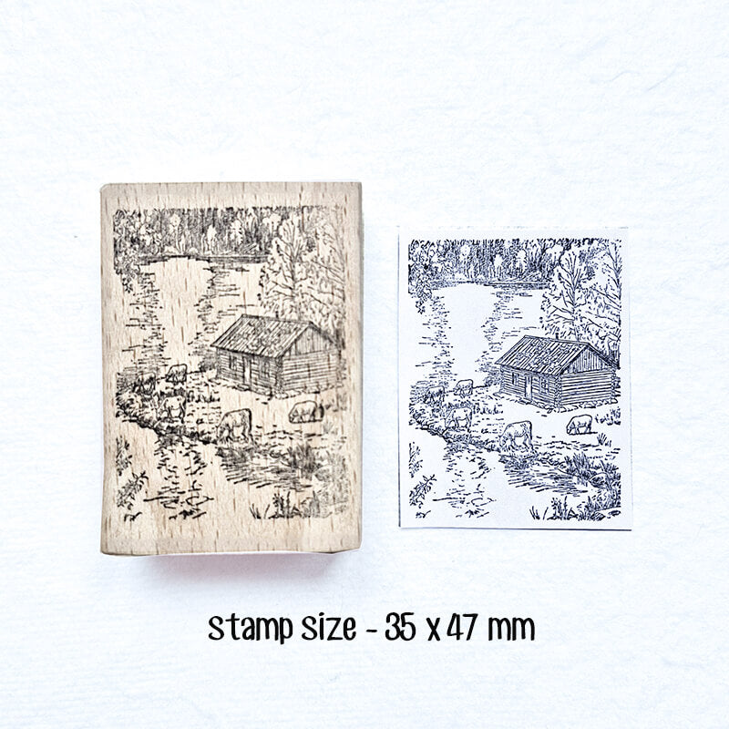 Wanderlust Alpine Mountain Hiking Travelogue (2) Scrapbooking Wooden Stamp