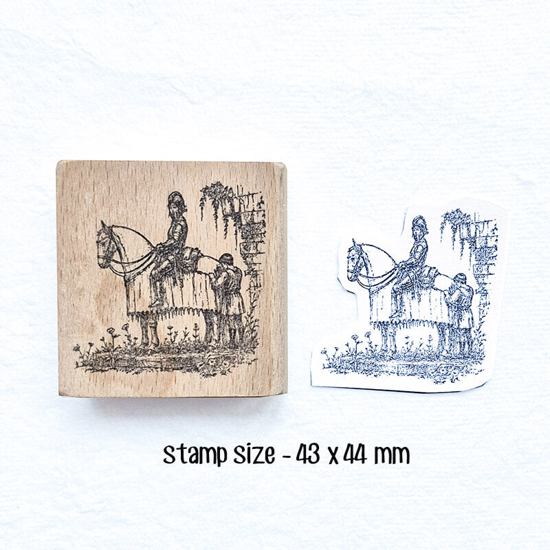 Wizard & Knight, Dungeons & Dragons Fantasy World Scrapbooking Stamp
