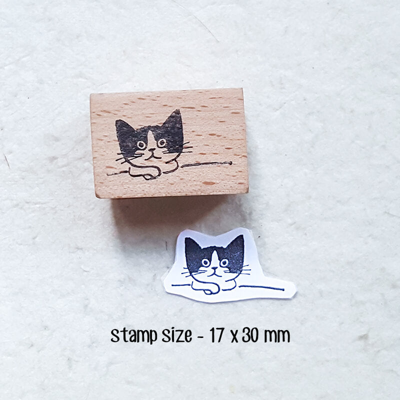 It's a Wonderful Cat Life Scrapbooking Wooden Stamp