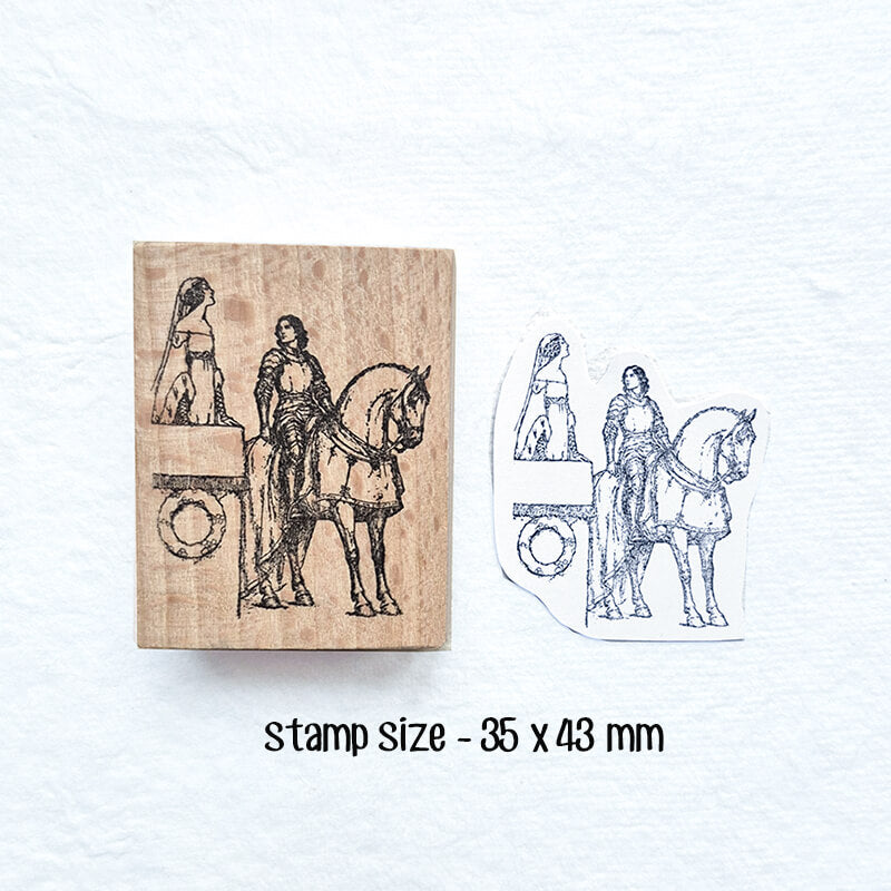 Wizard & Knight, Dungeons & Dragons Fantasy World Scrapbooking Stamp