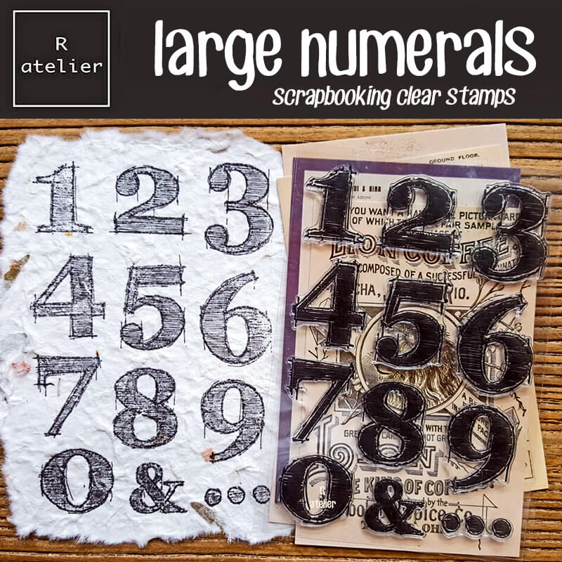 Numeral Scrapbooking Clear Stamps