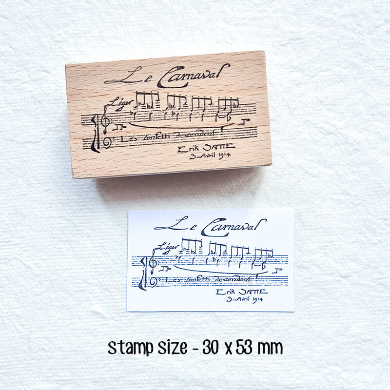 Musical Notation Erik Satie Franz Liszt Scrapbooking Wooden Stamp