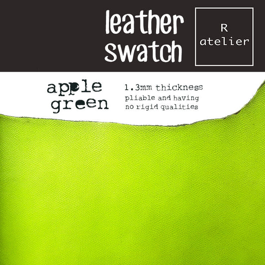 Leather Swatch - Apple Green