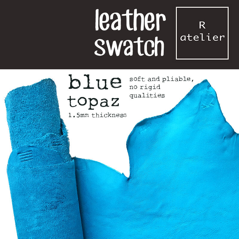 Leather Swatch - Blue Topaz