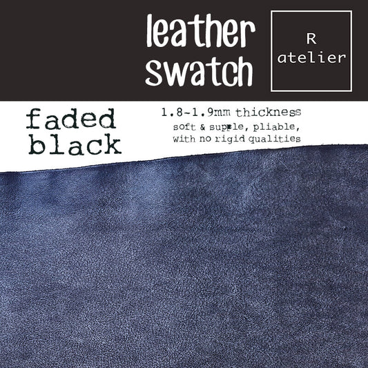 Leather Swatch - Faded Black