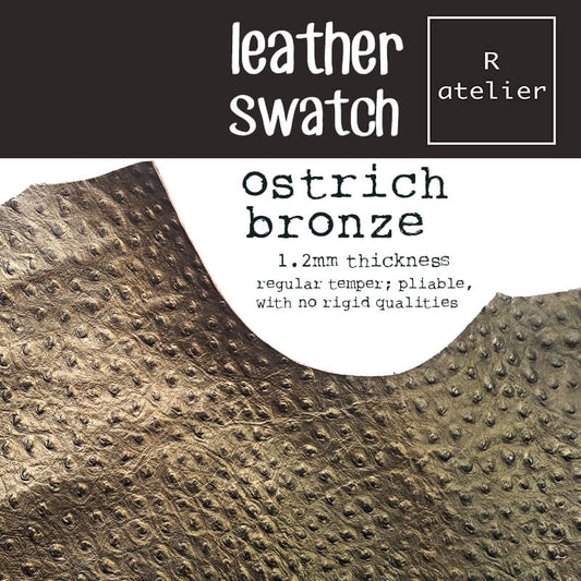 Leather Swatch - Ostrich Bronze