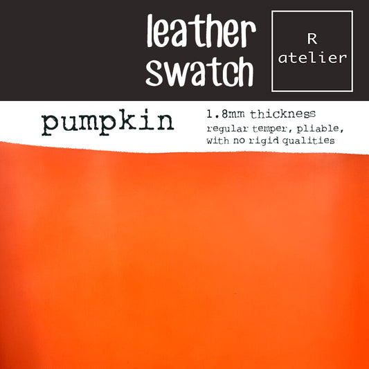 Leather Swatch - Pumpkin