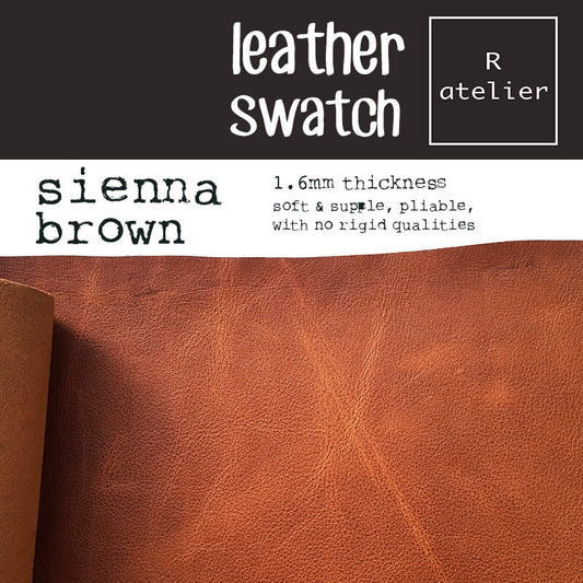 Leather Swatch - Sienna Brown