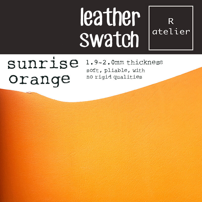 Leather Swatch - Sunrise Orange