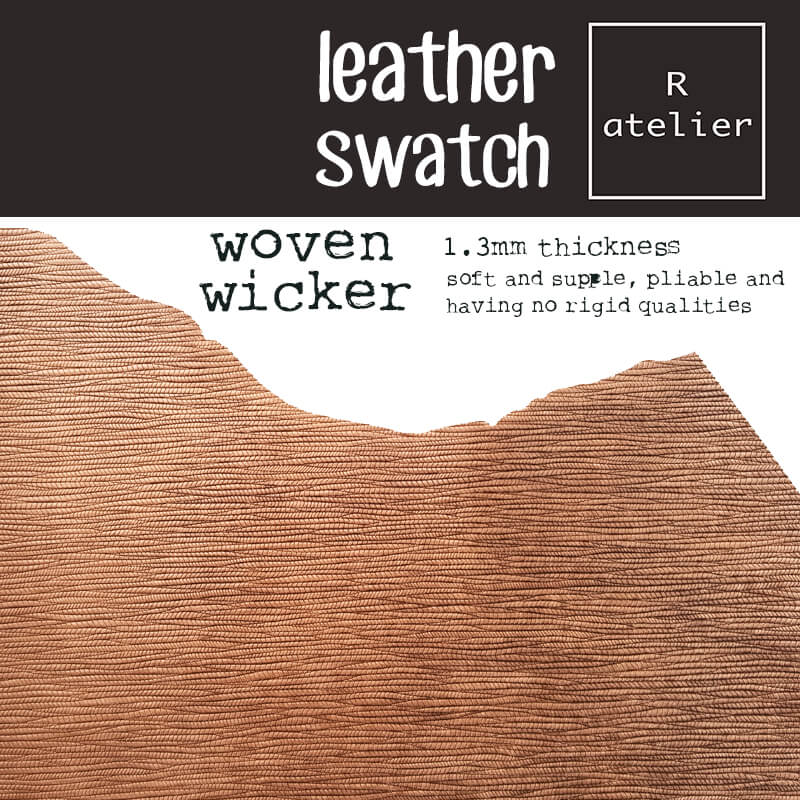 Leather Swatch - Woven Wicker