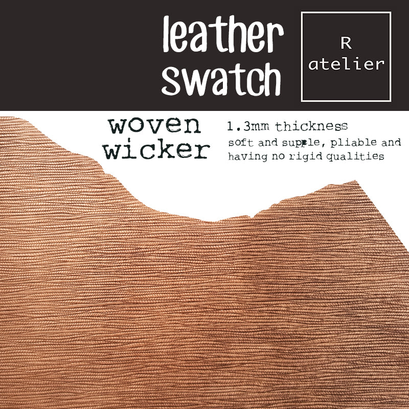 R.atelier Notebook Leather Swatch Woven Wicker