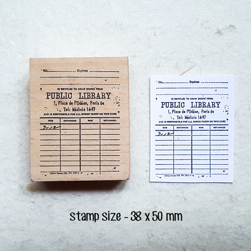 Bookplate Ex Libris Library Card Book Lovers Scrapbooking Wooden Stamp