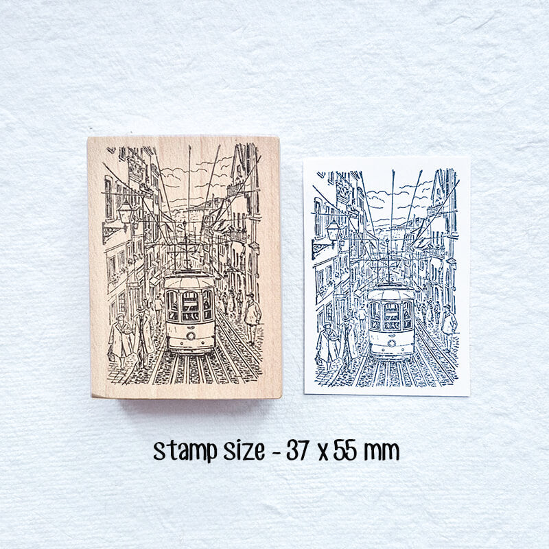 European Getaway Adventure Travelogue Scrapbooking Wooden Stamp