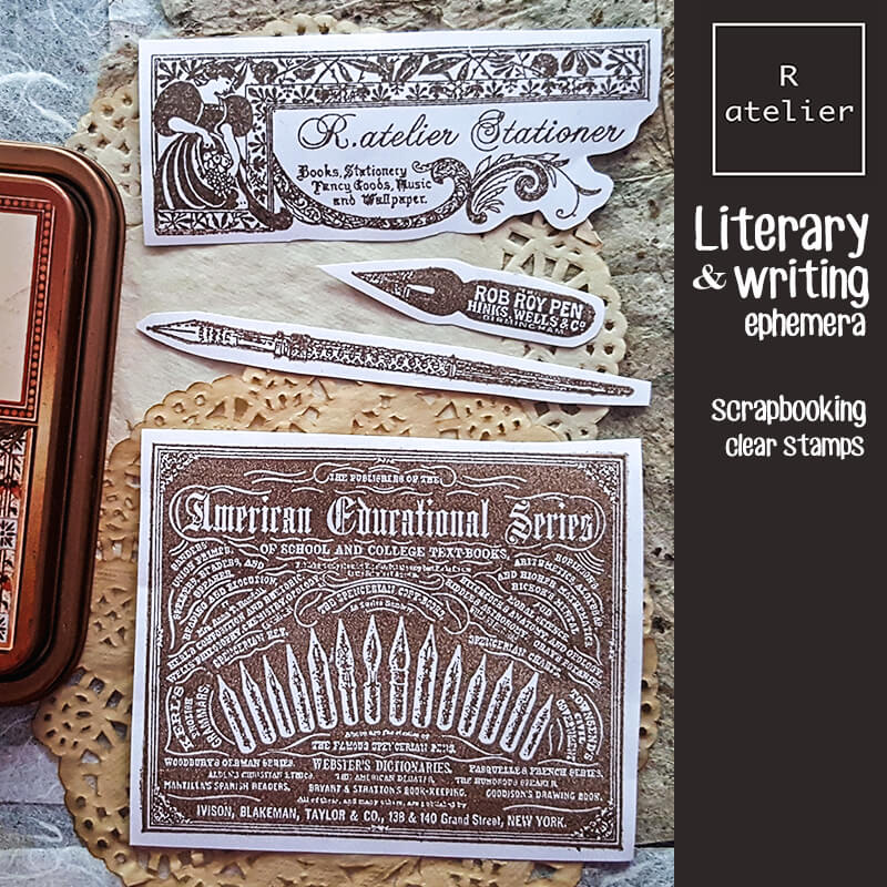 Literary & Writing Ephemera Scrapbooking Clear Stamps