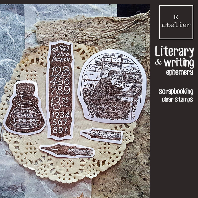 Literary & Writing Ephemera Scrapbooking Clear Stamps