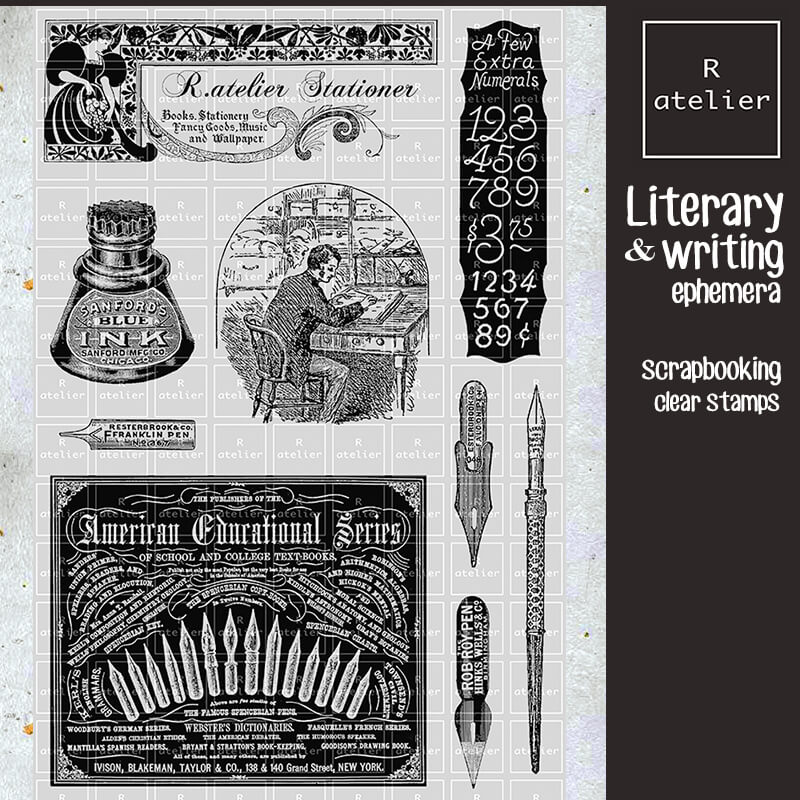 Literary & Writing Ephemera Scrapbooking Clear Stamps