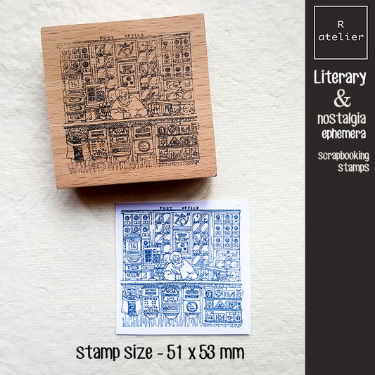 Classic Post Office Scrapbooking Wooden Stamp