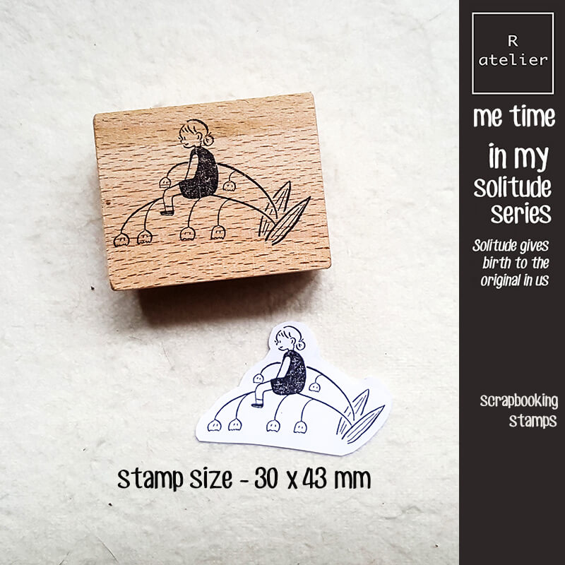 Me Time Self-Care Scrapbooking Wooden Stamp