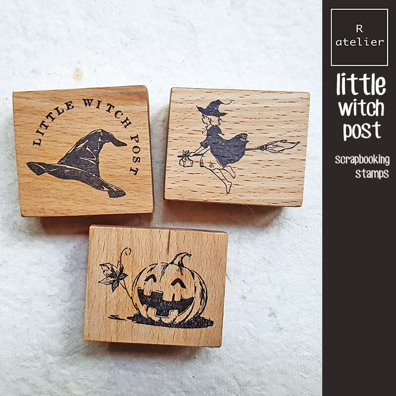 Little Witch Post Halloween Scrapbooking Wooden Stamp