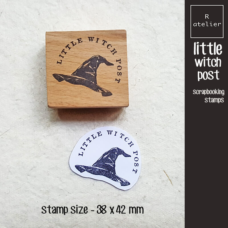 Little Witch Post Halloween Scrapbooking Wooden Stamp