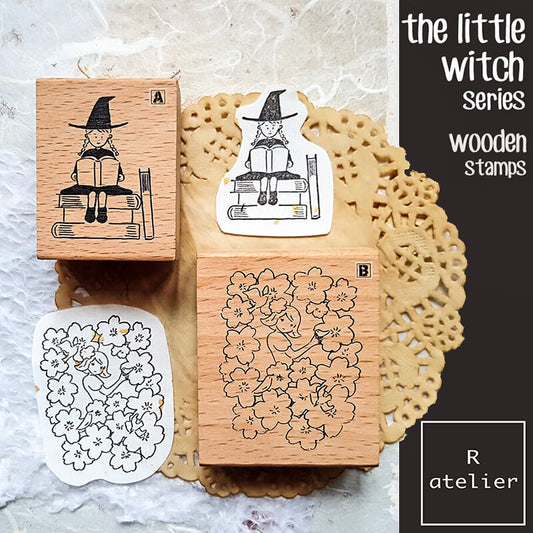 the little witch series | Scrapbooking Wooden StampLittle Witch Crystal Ball Spell Books Scrapbooking Wooden Stamps