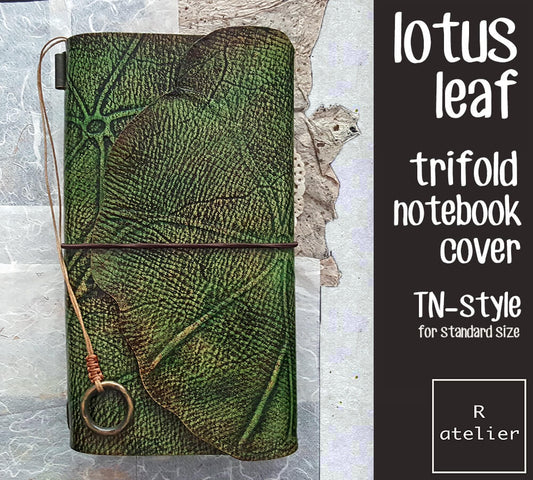 Lotus Leaf Leather Notebook Folio | Standard TN