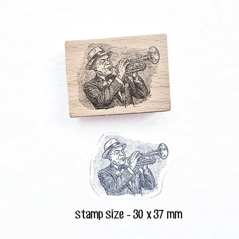 New York Roaring 20s Jazz Broadway Gatsby Scrapbooking Wooden Stamp
