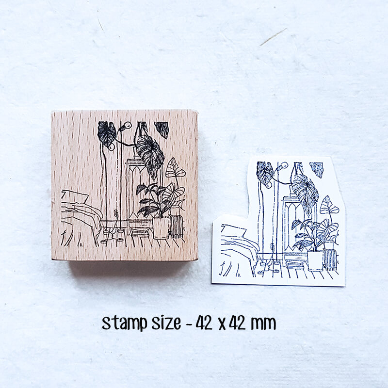 Daily Life Cats Books Coffee Scrapbooking Wooden Stamp