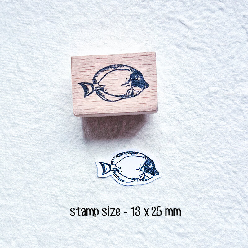 Ocean Saltwater Aquarium Fish Scrapbooking Wooden Stamp