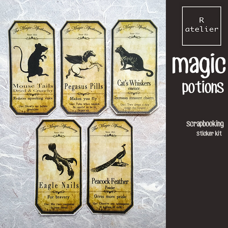 Magic Potion Label Scrapbooking Washi Stickers