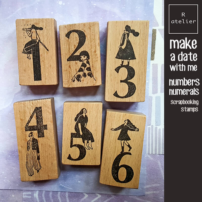 make a date Calendar Numeral Scrapbooking Wooden Stamp