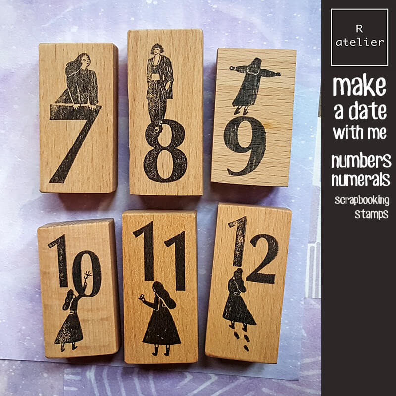 make a date Calendar Numeral Scrapbooking Wooden Stamp