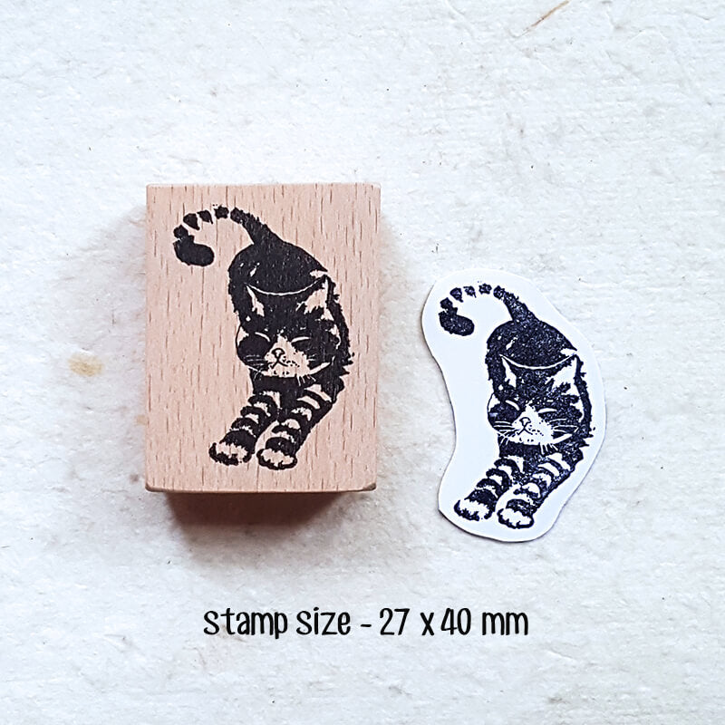 It's a Wonderful Cat Life Scrapbooking Wooden Stamp