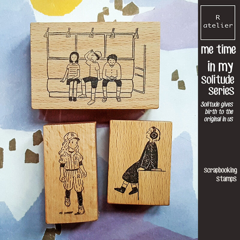 Me Time Self-Care Scrapbooking Wooden Stamp