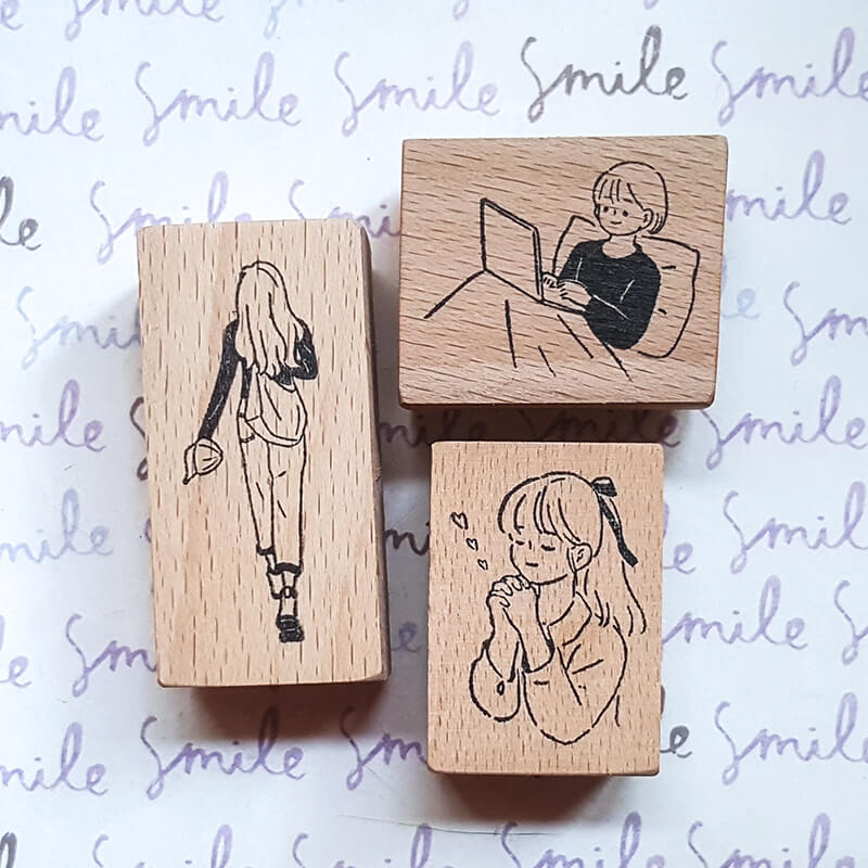 Me Time Self-Care Scrapbooking Wooden Stamp