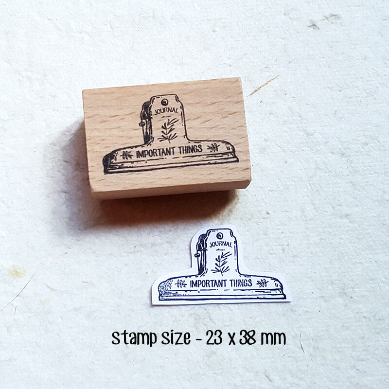 Mini Tiny Daily Life Diary Journal Clip Scrapbooking Wooden Stamp