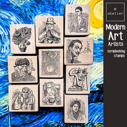 Modern Art Artists Scrapbooking Stamp