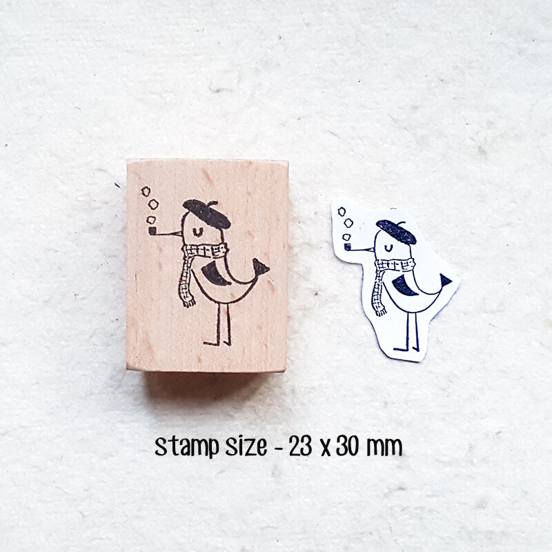 Love Birds Couple Love Story Scrapbooking Wooden Stamp