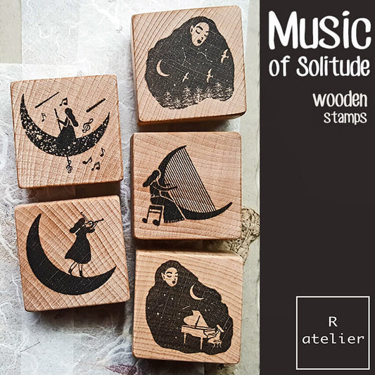 Music of Solitude Scrapbooking Wooden Stamps