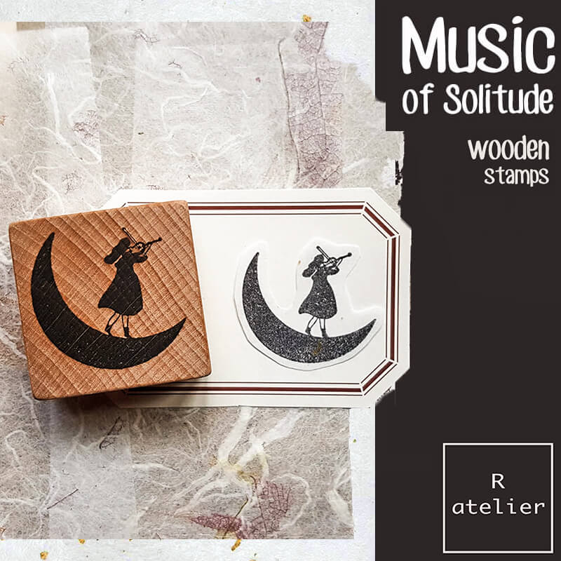 Music of Solitude Scrapbooking Wooden Stamps