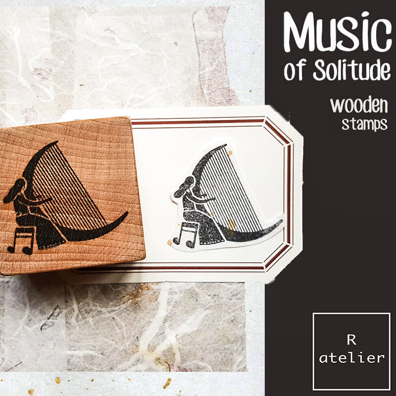 Music of Solitude Scrapbooking Wooden Stamps