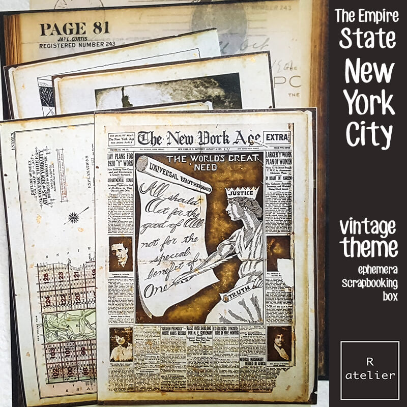 The Empire State New York City Junk Journaling Scrapbooking Box